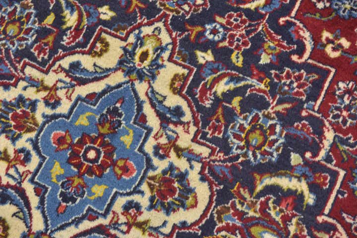 9' 7 x 13' 4 Hand Knotted Kashan Persian Wool Rug