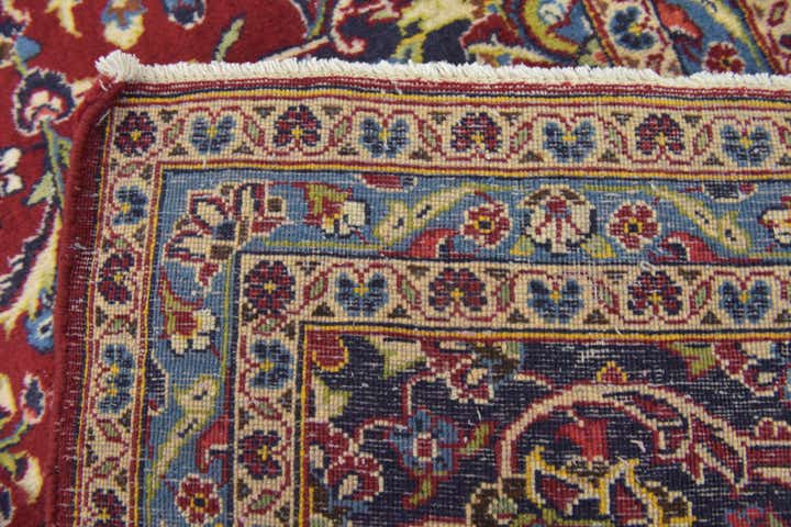 9' 7 x 13' 4 Hand Knotted Kashan Persian Wool Rug