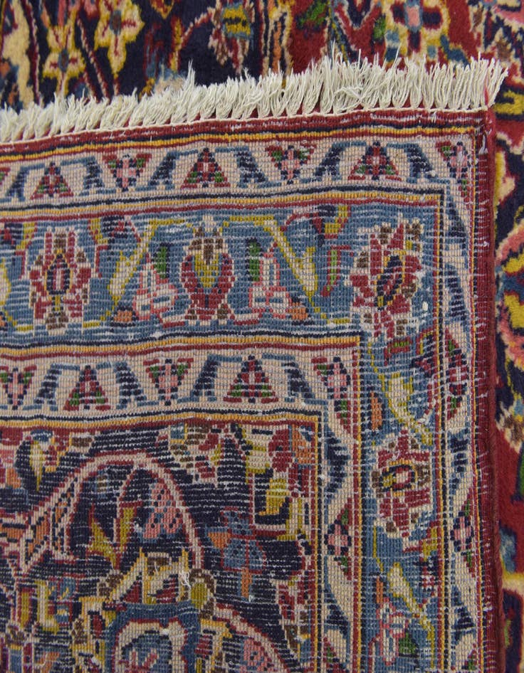 Detail image of 9' 10 x 13' 3  Hand Knotted Kashan Persian Wool Rug