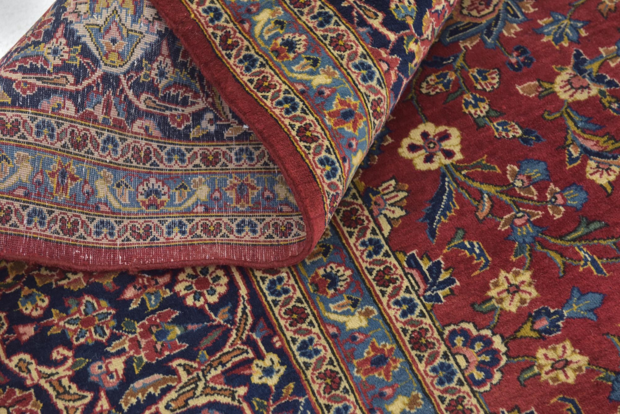 9' 10 x 12' 10 Hand Knotted Kashan Persian Wool Rug