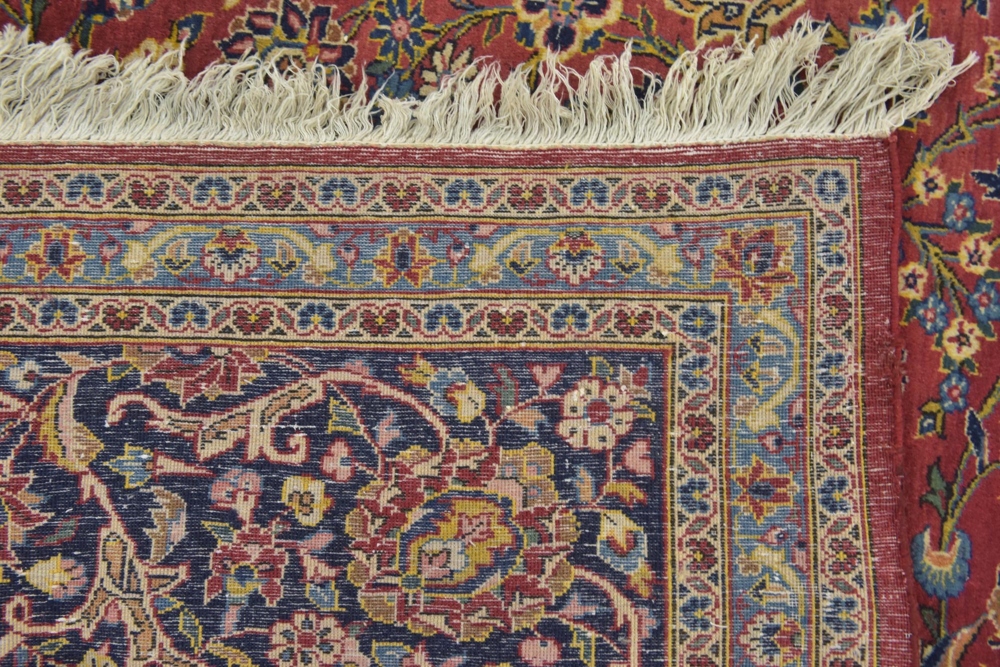 9' 10 x 12' 10 Hand Knotted Kashan Persian Wool Rug
