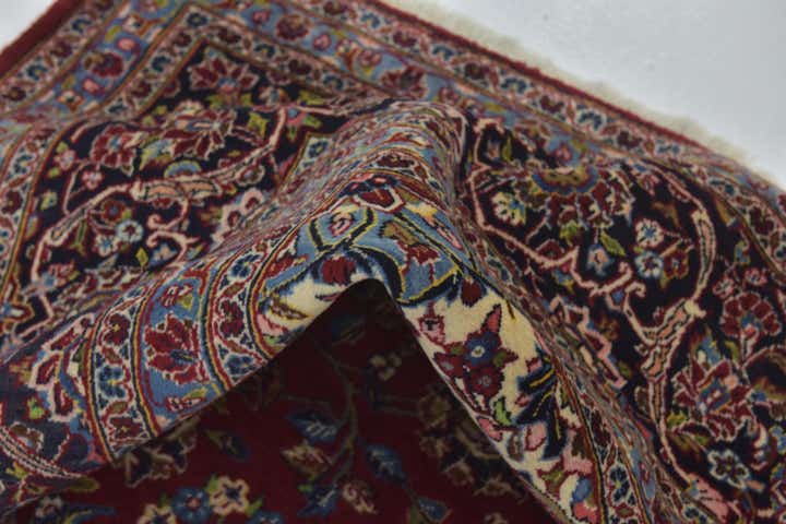 9' 9 x 13' 3 Hand Knotted Kashan Persian Wool Rug