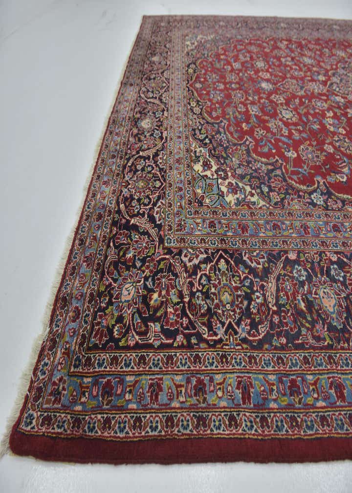 9' 9 x 13' 3 Hand Knotted Kashan Persian Wool Rug