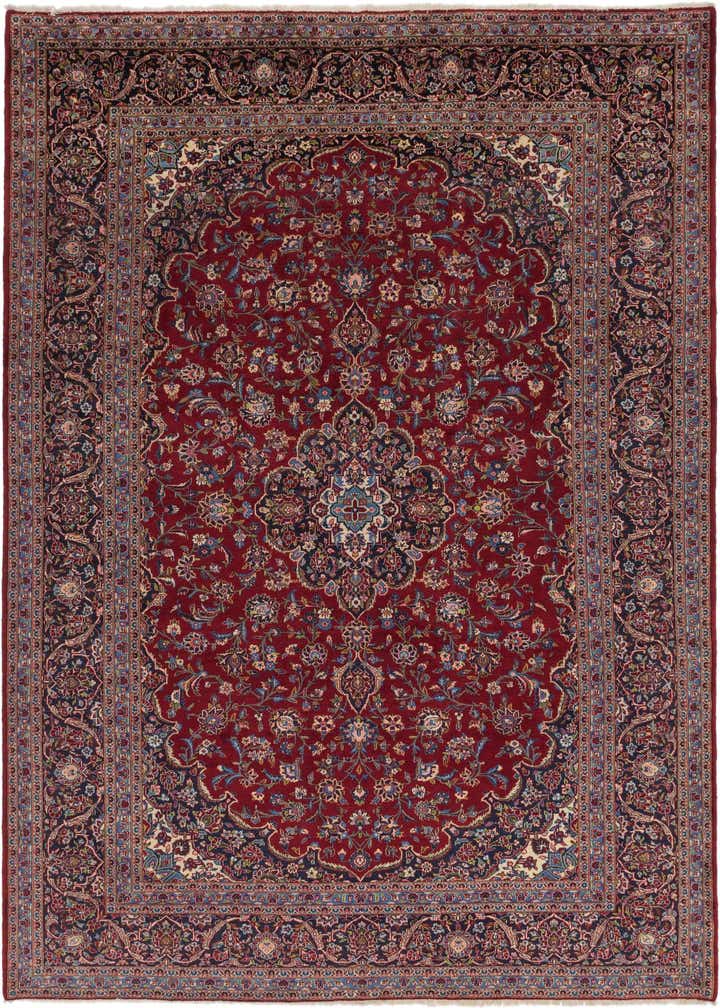 9' 9 x 13' 3 Hand Knotted Kashan Persian Wool Rug