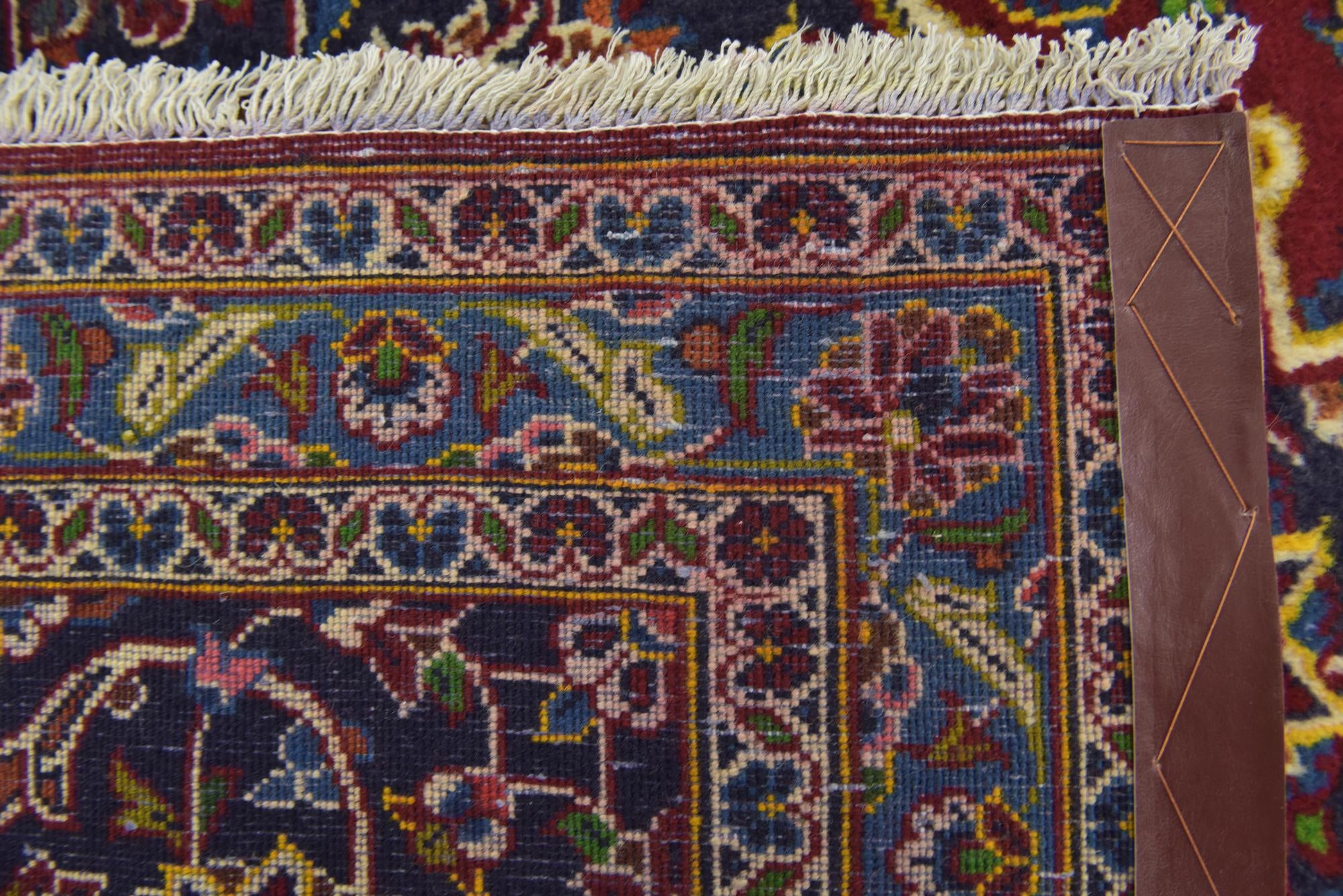 9' 6 x 13' 5 Hand Knotted Kashan Persian Wool Rug