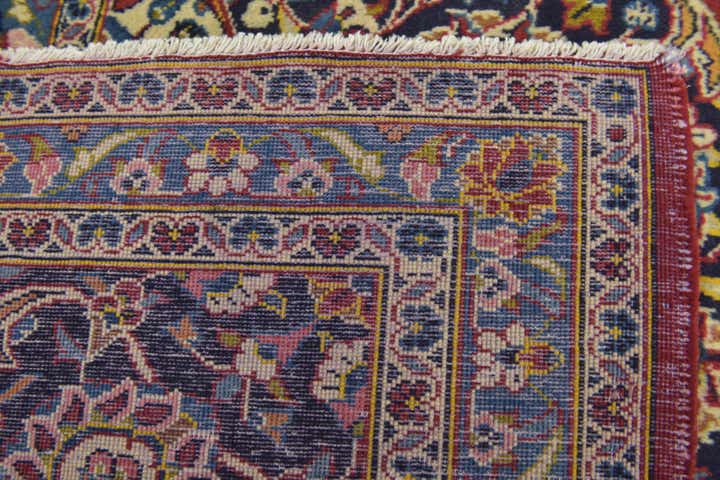 9' 10 x 13' 3 Hand Knotted Kashan Persian Wool Rug