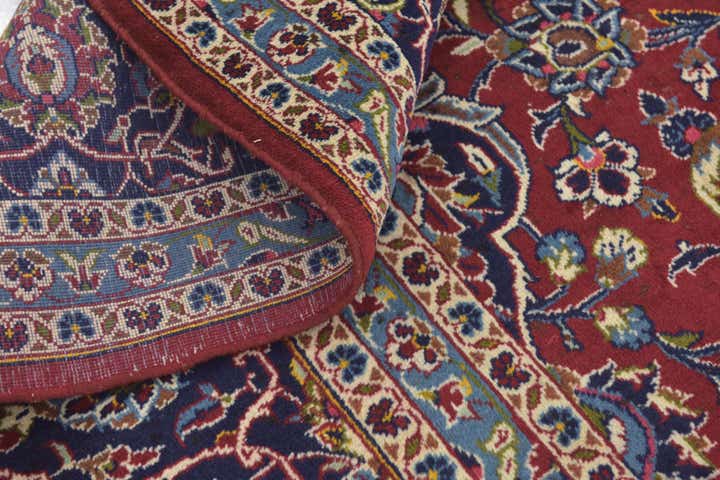 9' 9 x 13' 4 Hand Knotted Kashan Persian Wool Rug