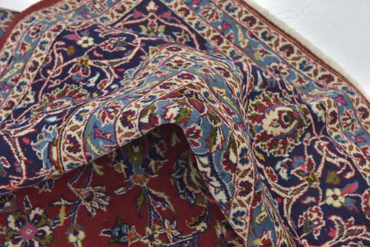 9' 9 x 13' 4 Hand Knotted Kashan Persian Wool Rug