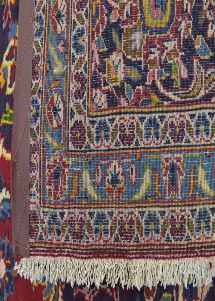9' 8 x 12' 9 Hand Knotted Kashan Persian Wool Rug