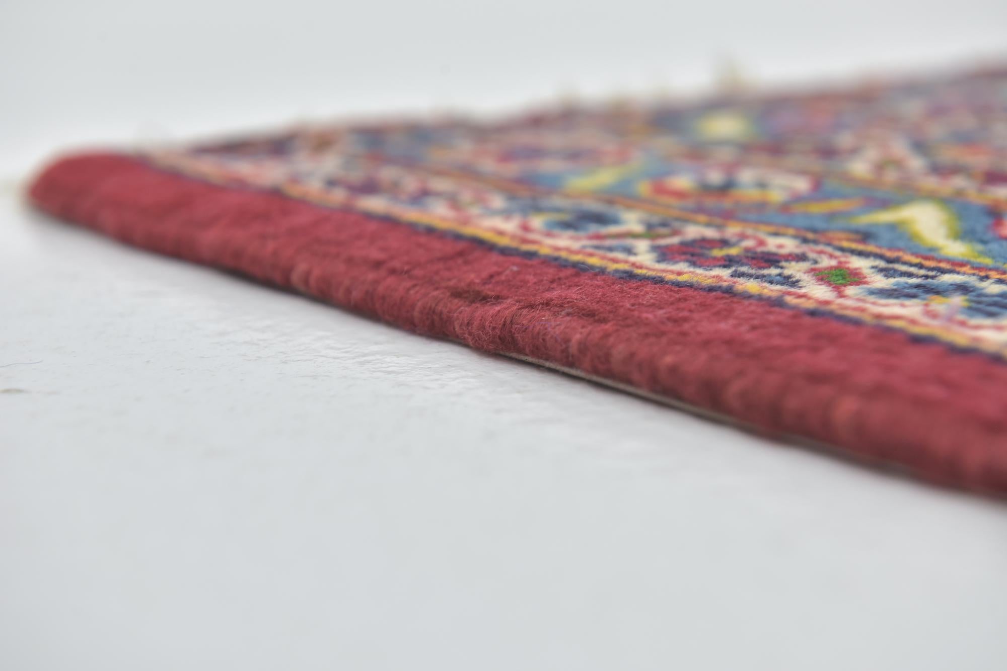 9' 8 x 12' 9 Hand Knotted Kashan Persian Wool Rug