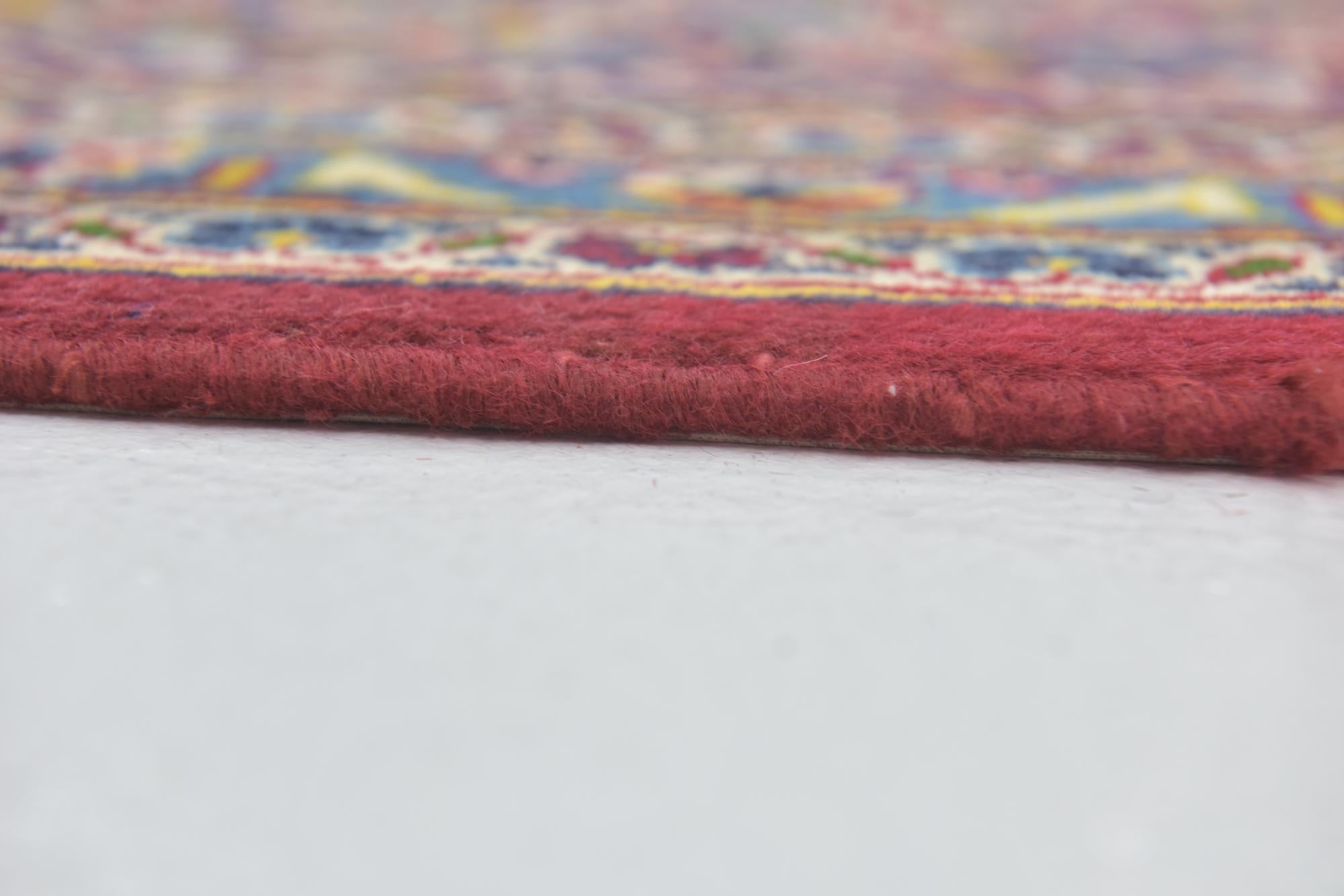 9' 8 x 12' 9 Hand Knotted Kashan Persian Wool Rug