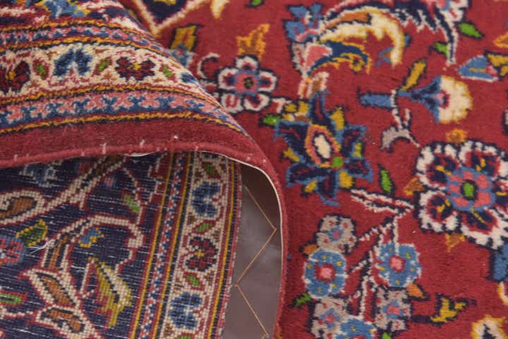 7' 2 x 10' 7 Hand Knotted Kashan Persian Wool Rug