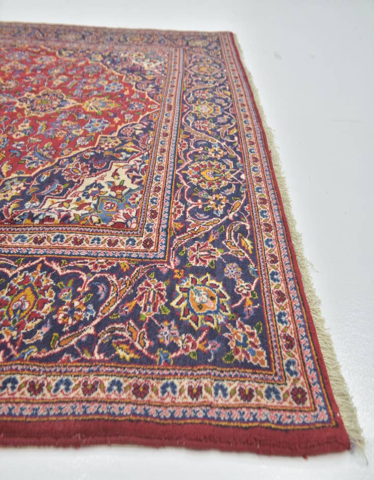 Detail image of 7' 2 x 10' 7 Hand Knotted Kashan Persian Wool Rug