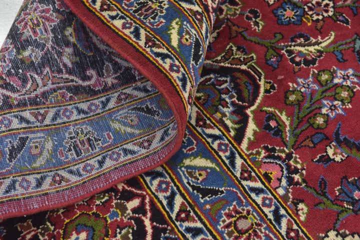 9' 9 x 13' Hand Knotted Kashan Persian Wool Rug