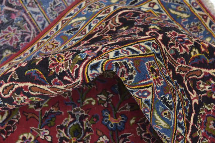 9' 9 x 13' Hand Knotted Kashan Persian Wool Rug