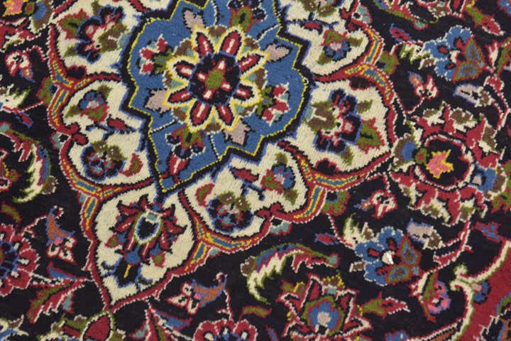 9' 9 x 13' Hand Knotted Kashan Persian Wool Rug