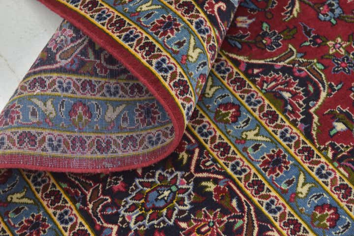 9' 9 x 13' 3 Hand Knotted Kashan Persian Wool Rug