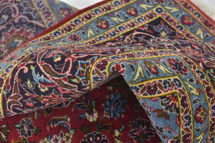 9' 9 x 13' 3 Hand Knotted Kashan Persian Wool Rug