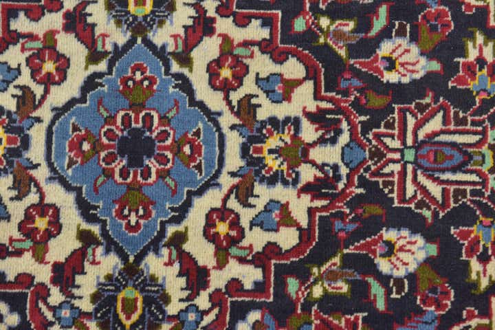 9' 9 x 13' 3 Hand Knotted Kashan Persian Wool Rug