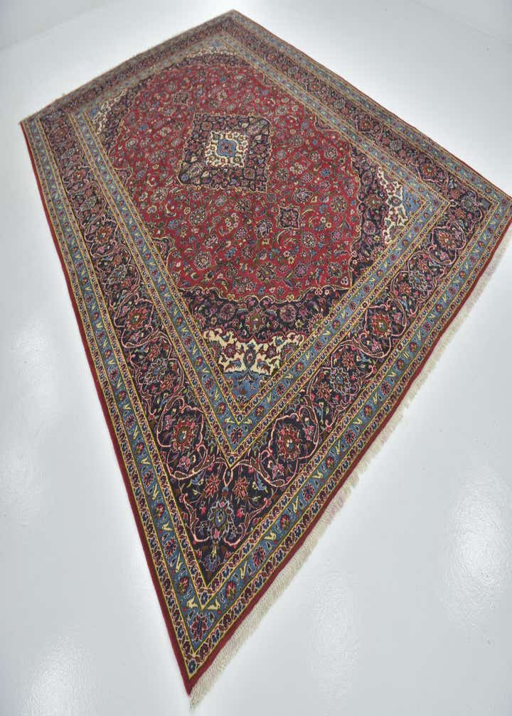 9' 9 x 13' 3 Hand Knotted Kashan Persian Wool Rug