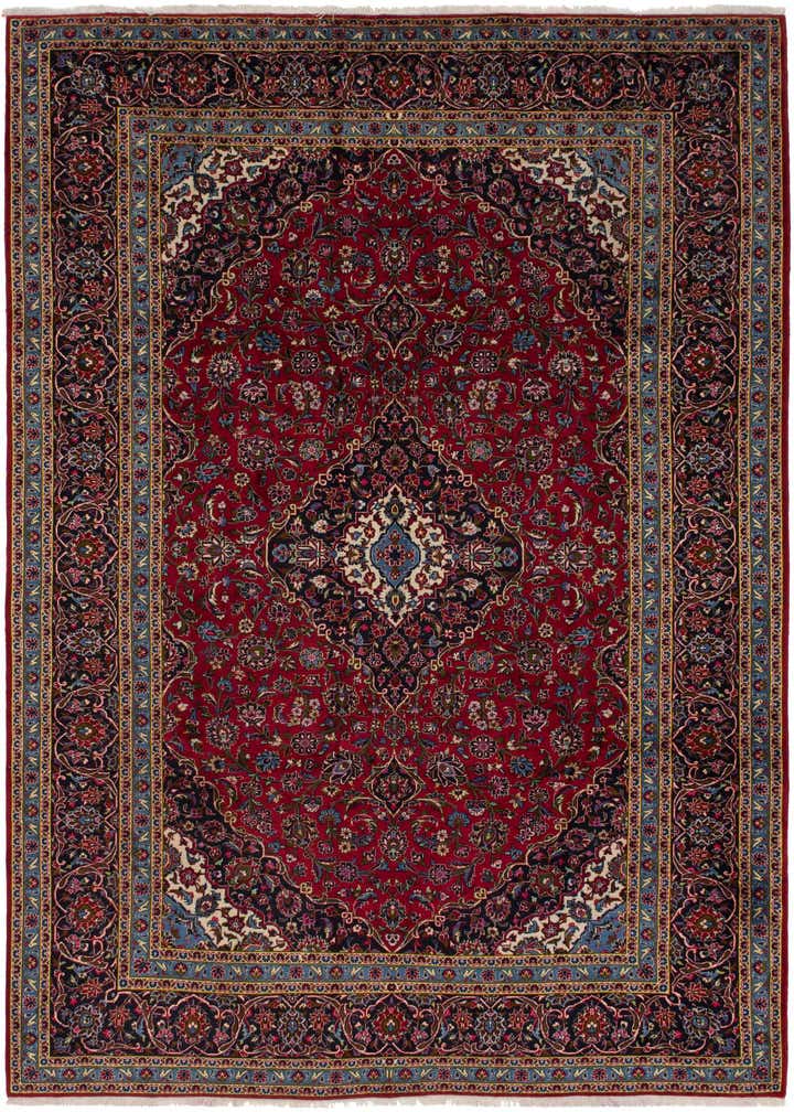 9' 9 x 13' 3 Hand Knotted Kashan Persian Wool Rug