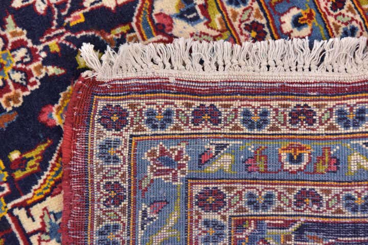 9' 9 x 13' 6 Hand Knotted Kashan Persian Wool Rug