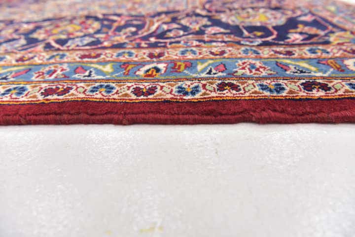 9' 9 x 13' 6 Hand Knotted Kashan Persian Wool Rug