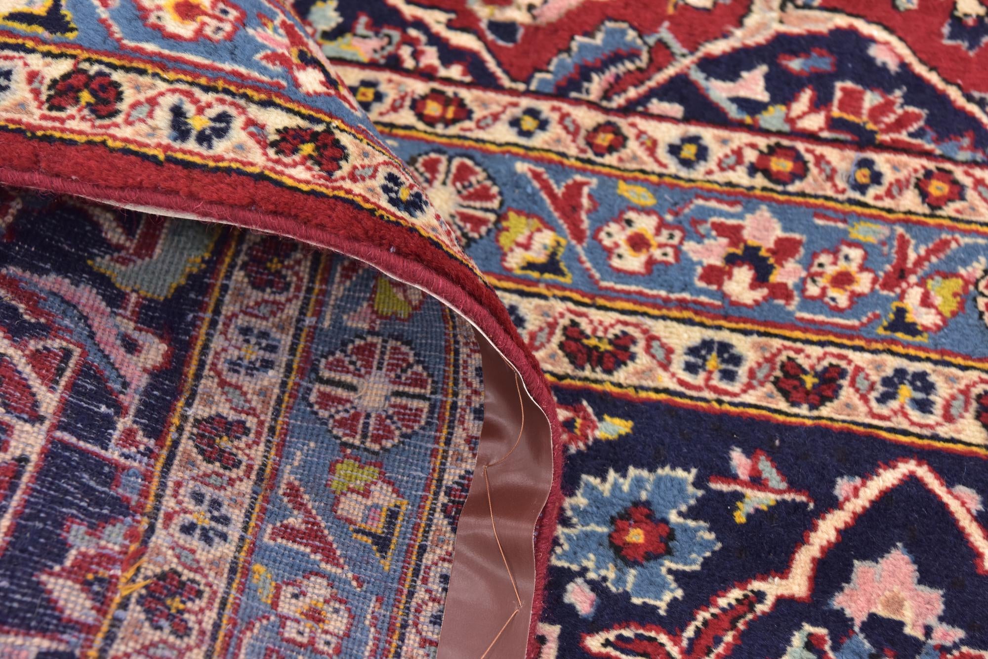 9' 9 x 13' Hand Knotted Kashan Persian Wool Rug
