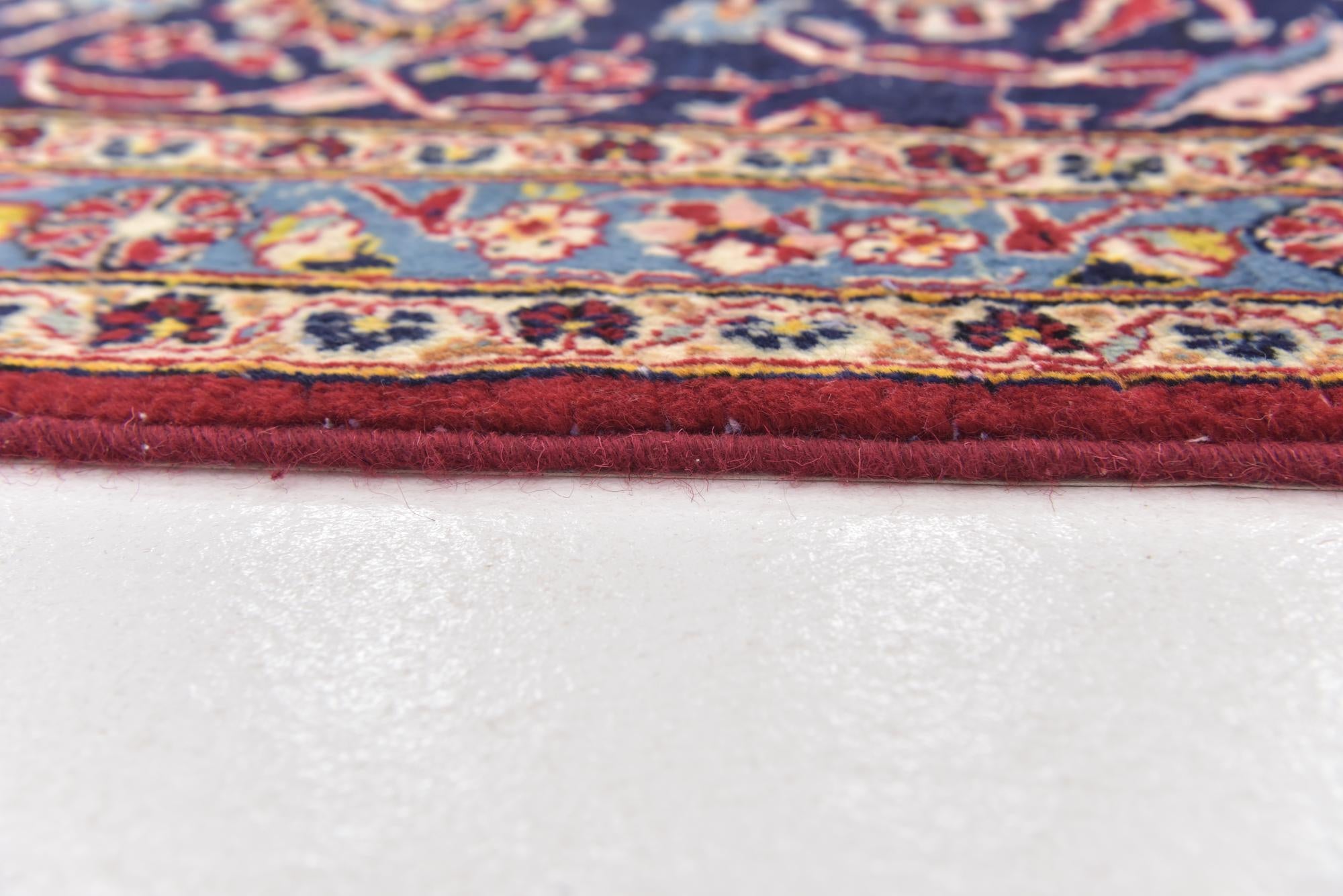 9' 9 x 13' Hand Knotted Kashan Persian Wool Rug