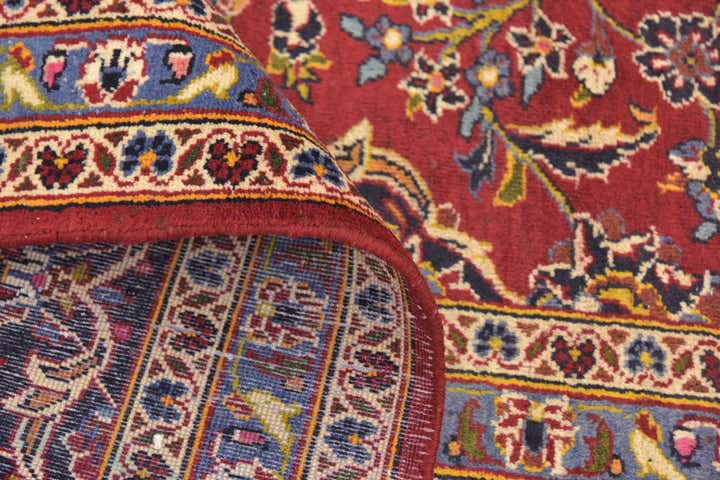 9' 8 x 12' 7 Hand Knotted Kashan Persian Wool Rug