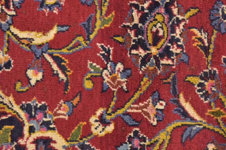 9' 8 x 12' 7 Hand Knotted Kashan Persian Wool Rug