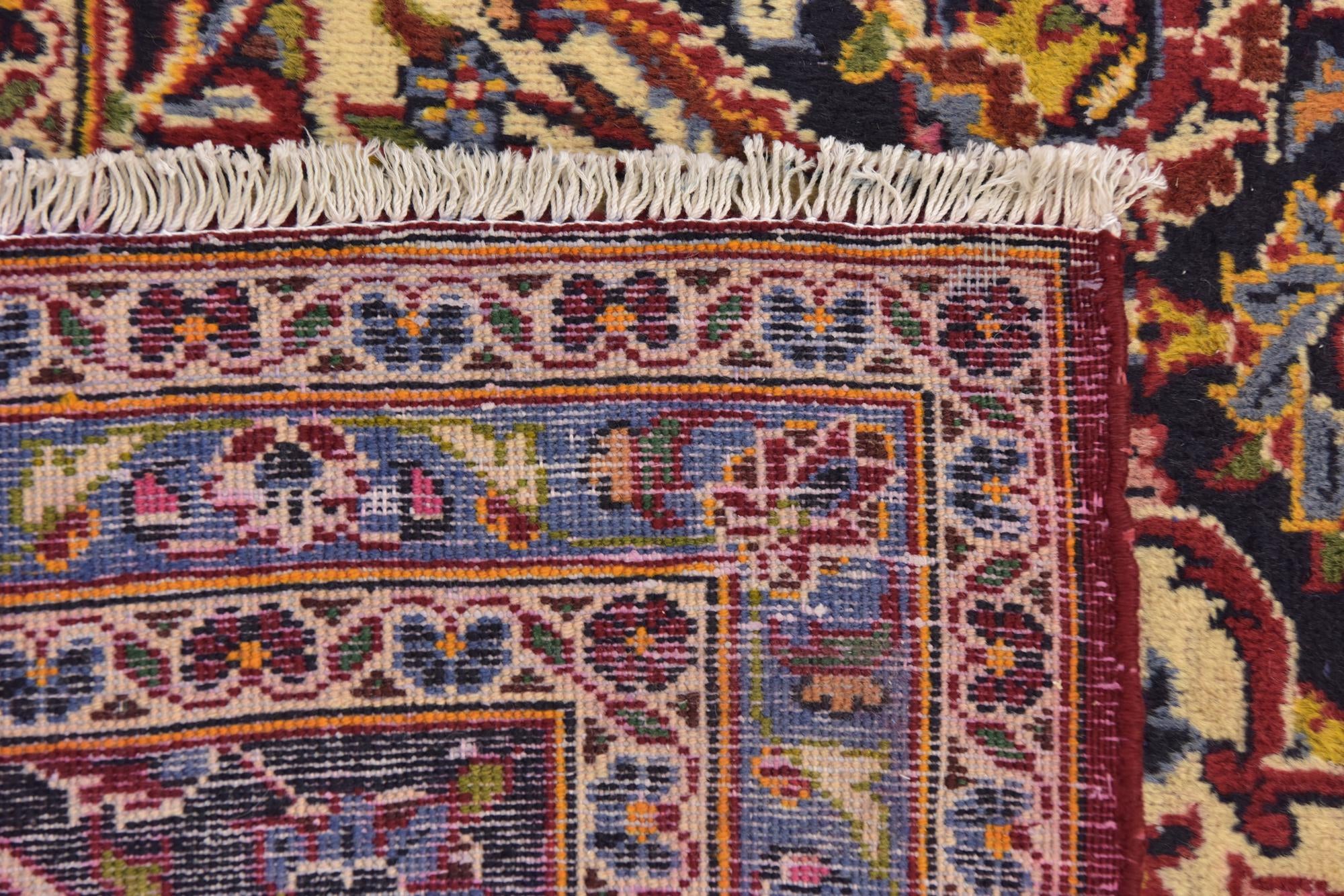 9' 8 x 12' 7 Hand Knotted Kashan Persian Wool Rug