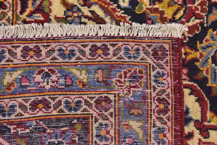 9' 8 x 12' 7 Hand Knotted Kashan Persian Wool Rug