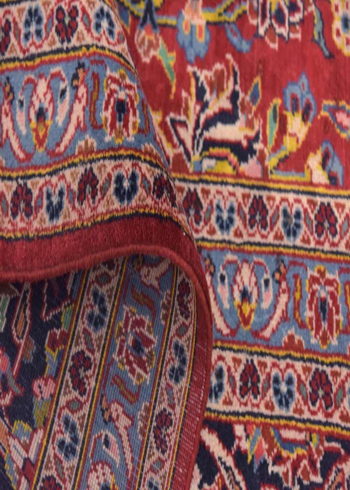 9' 9 x 13' 2 Hand Knotted Kashan Persian Wool Rug