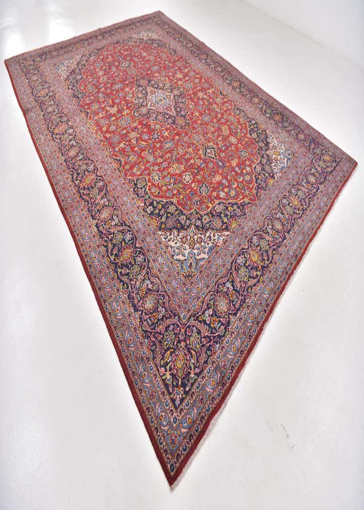 9' 9 x 13' 2 Hand Knotted Kashan Persian Wool Rug