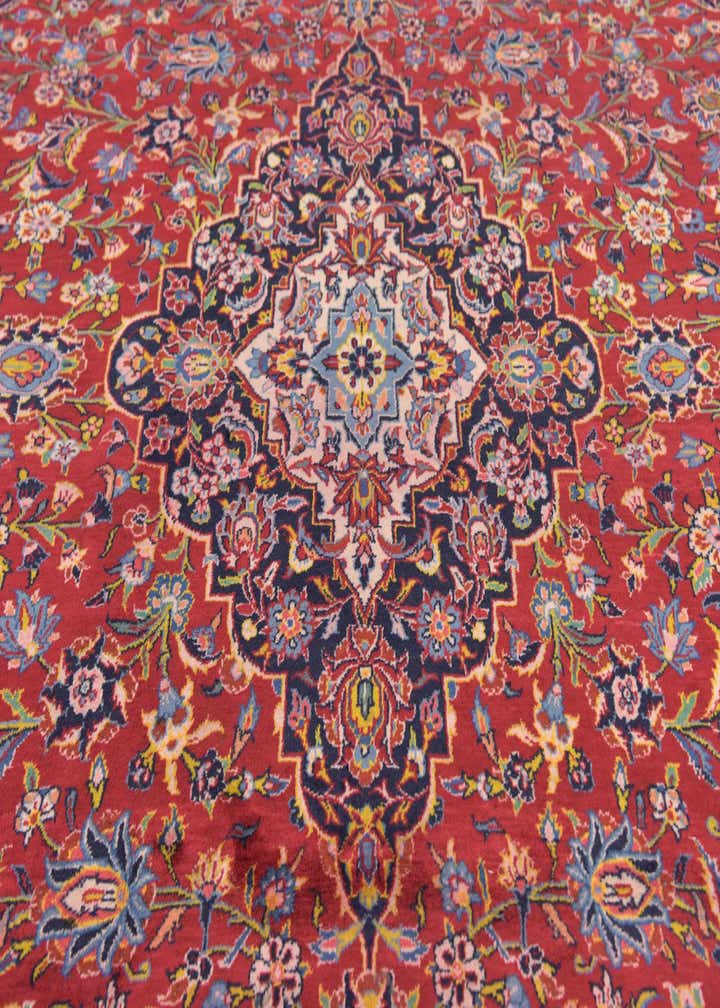 9' 9 x 13' 2 Hand Knotted Kashan Persian Wool Rug