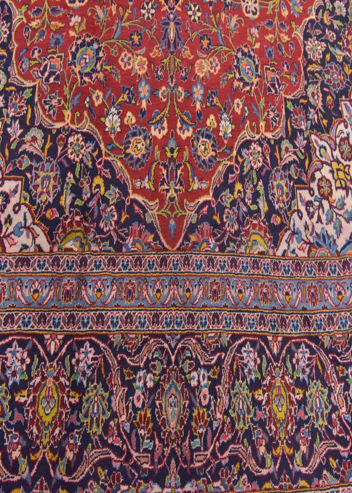 9' 9 x 13' 2 Hand Knotted Kashan Persian Wool Rug