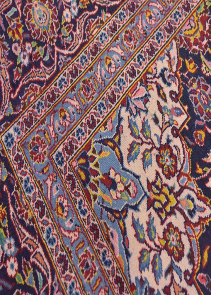 9' 9 x 13' 2 Hand Knotted Kashan Persian Wool Rug