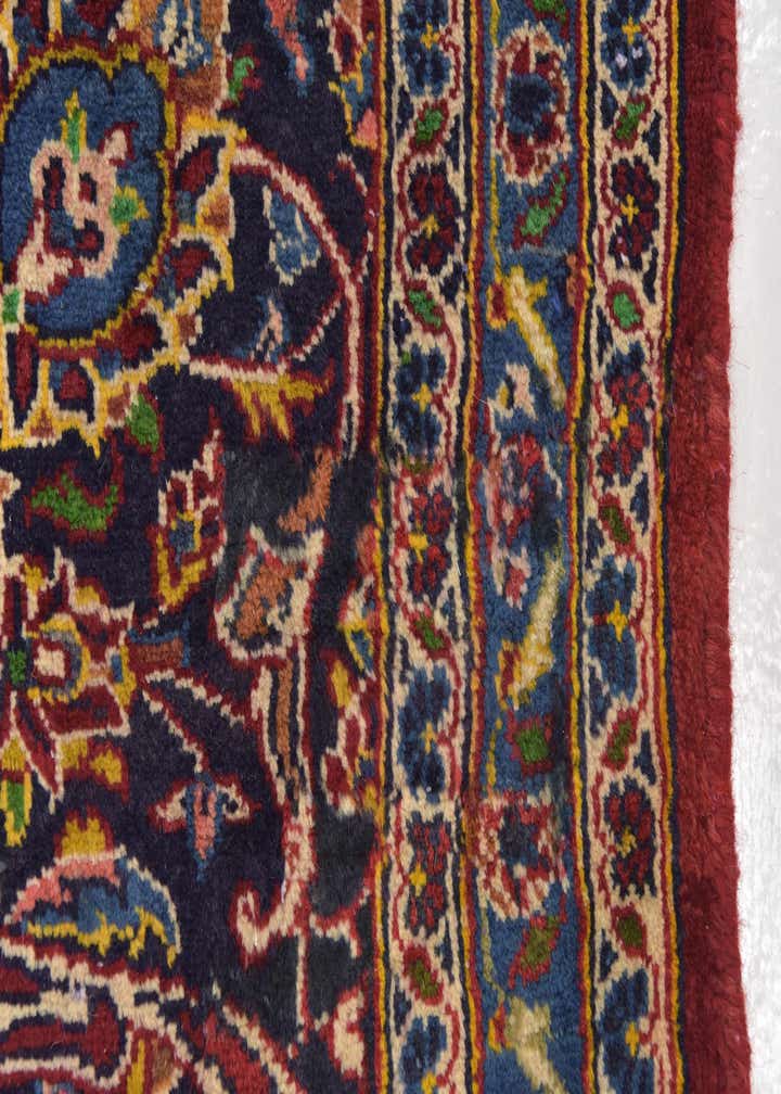 9' 7 x 12' 10 Hand Knotted Kashan Persian Wool Rug