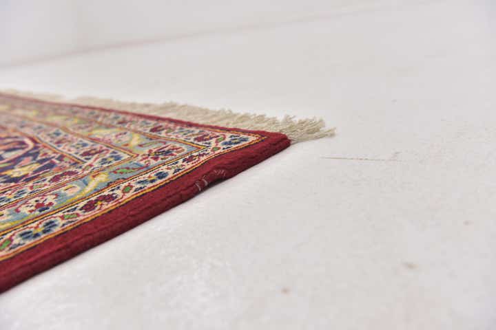 9' 7 x 12' 10 Hand Knotted Kashan Persian Wool Rug