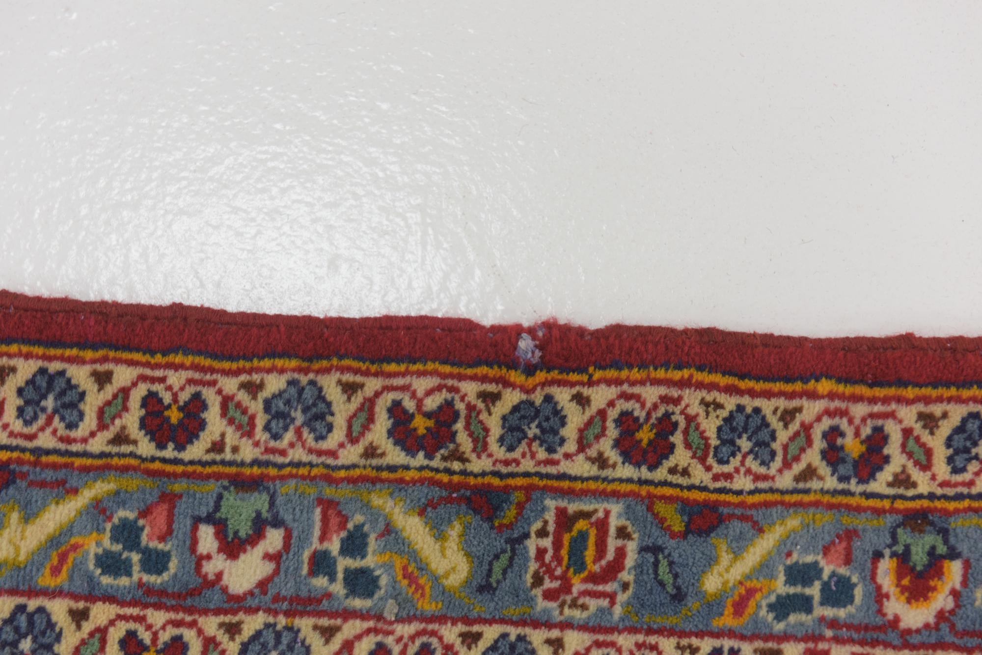 9' 8 x 13' 5 Hand Knotted Kashan Persian Wool Rug