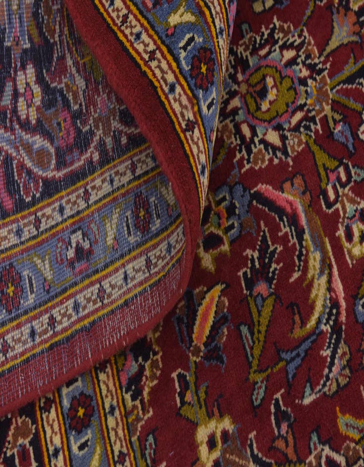 Detail image of 8' 7 x 12' 3  Hand Knotted Kashan Persian Wool Rug