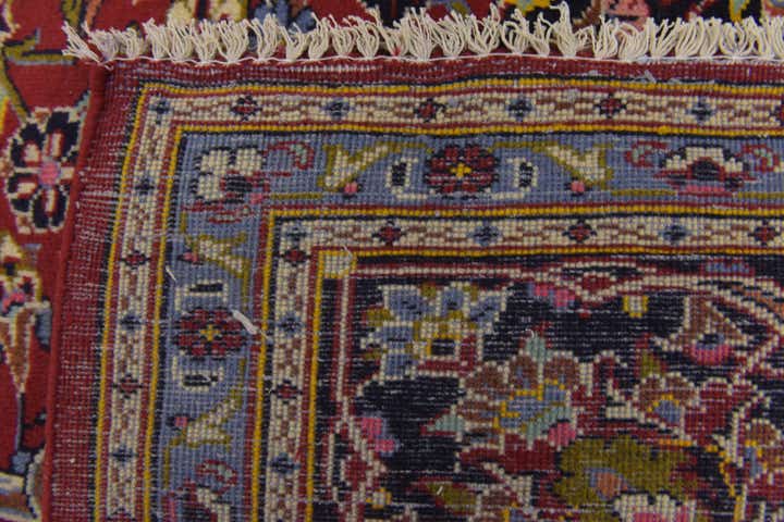 8' 7 x 12' 3 Hand Knotted Kashan Persian Wool Rug