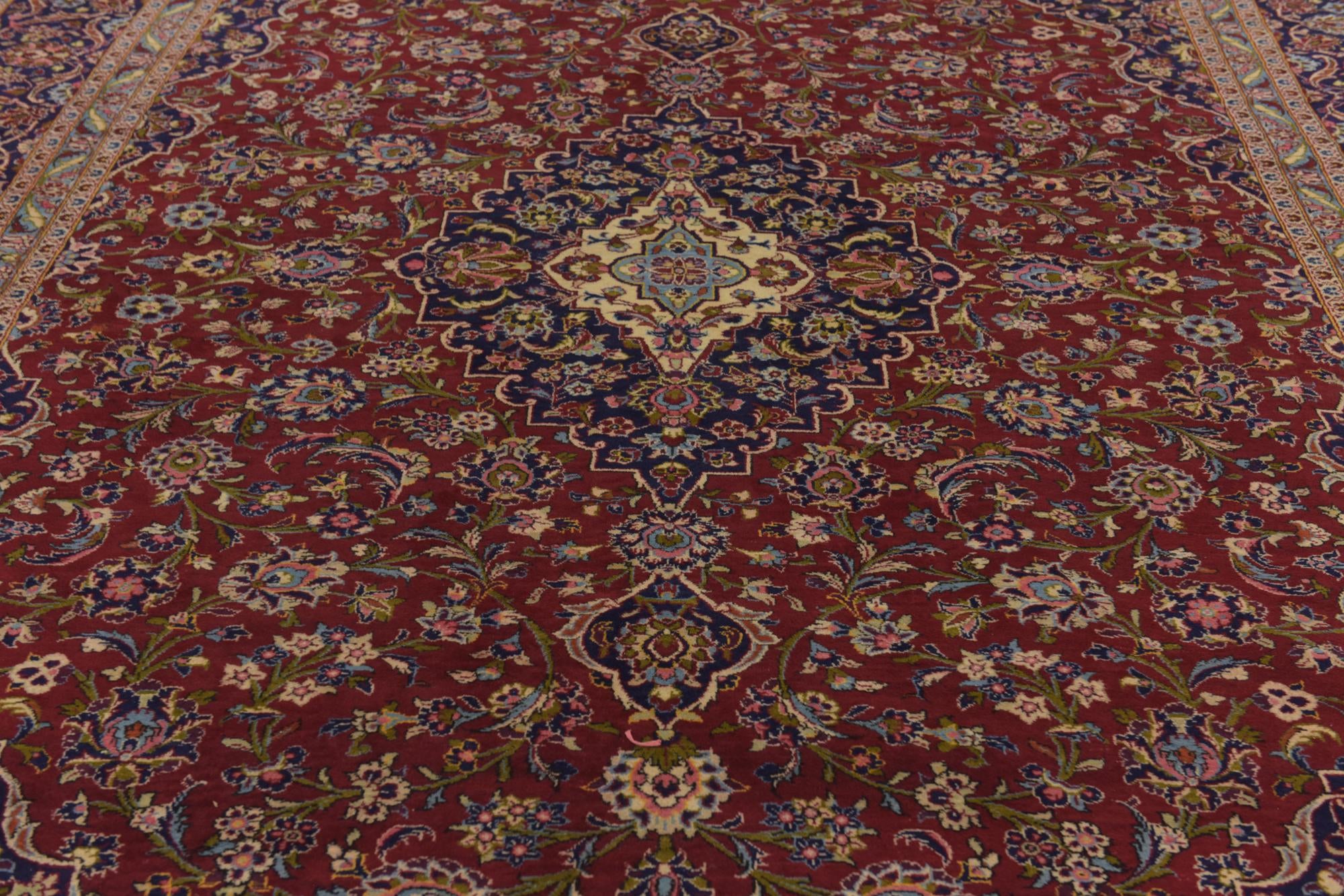 290cm x 430cm anudado a mano Kashan Alfombra Persa Lana
