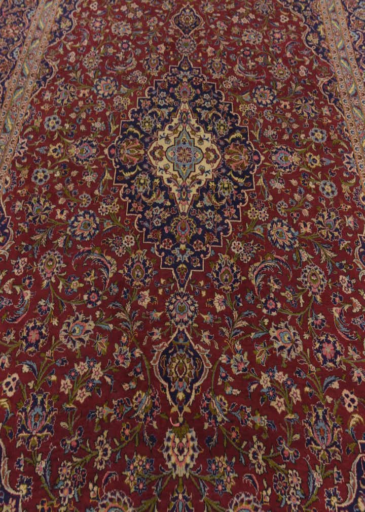 9' 7 x 14' 2 Hand Knotted Kashan Persian Wool Rug