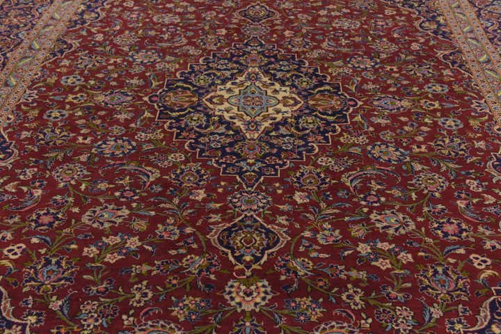 290cm x 430cm anudado a mano Kashan Alfombra Persa Lana