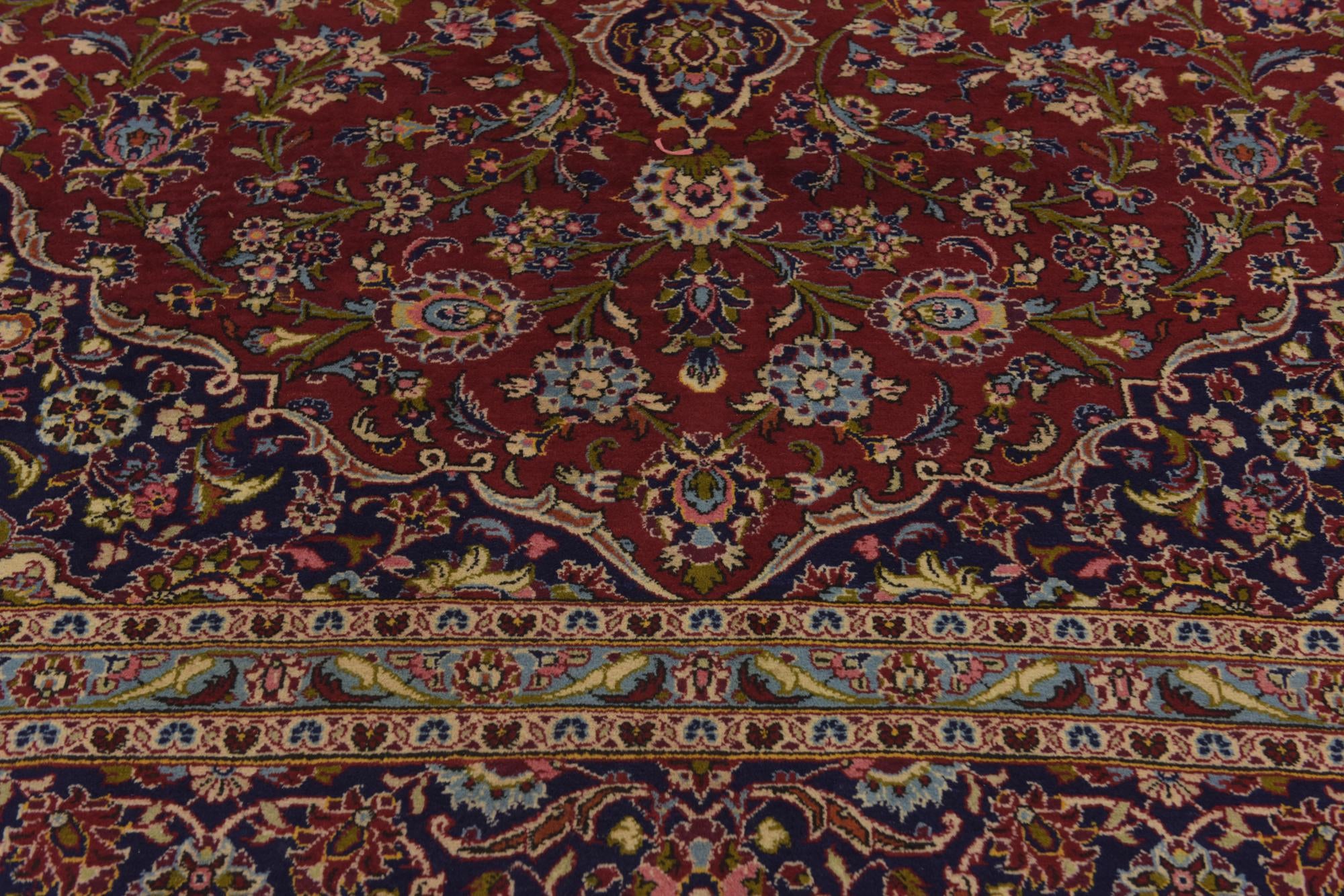 290cm x 430cm anudado a mano Kashan Alfombra Persa Lana