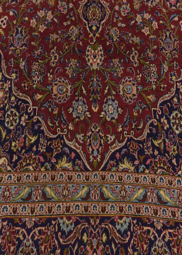 9' 7 x 14' 2 Hand Knotted Kashan Persian Wool Rug