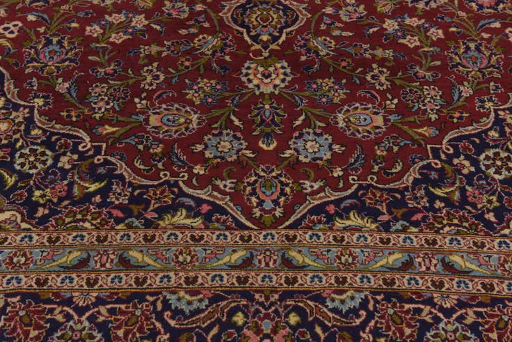 Detail image of 290cm x 430cm anudado a mano Kashan Alfombra Persa Lana