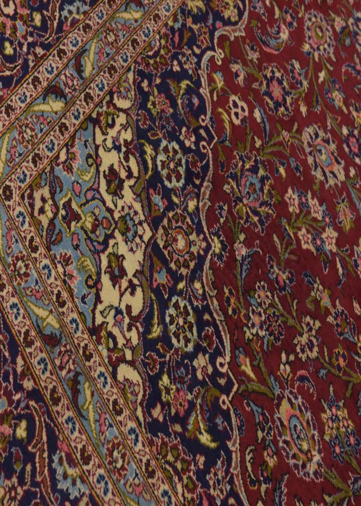 9' 7 x 14' 2 Hand Knotted Kashan Persian Wool Rug